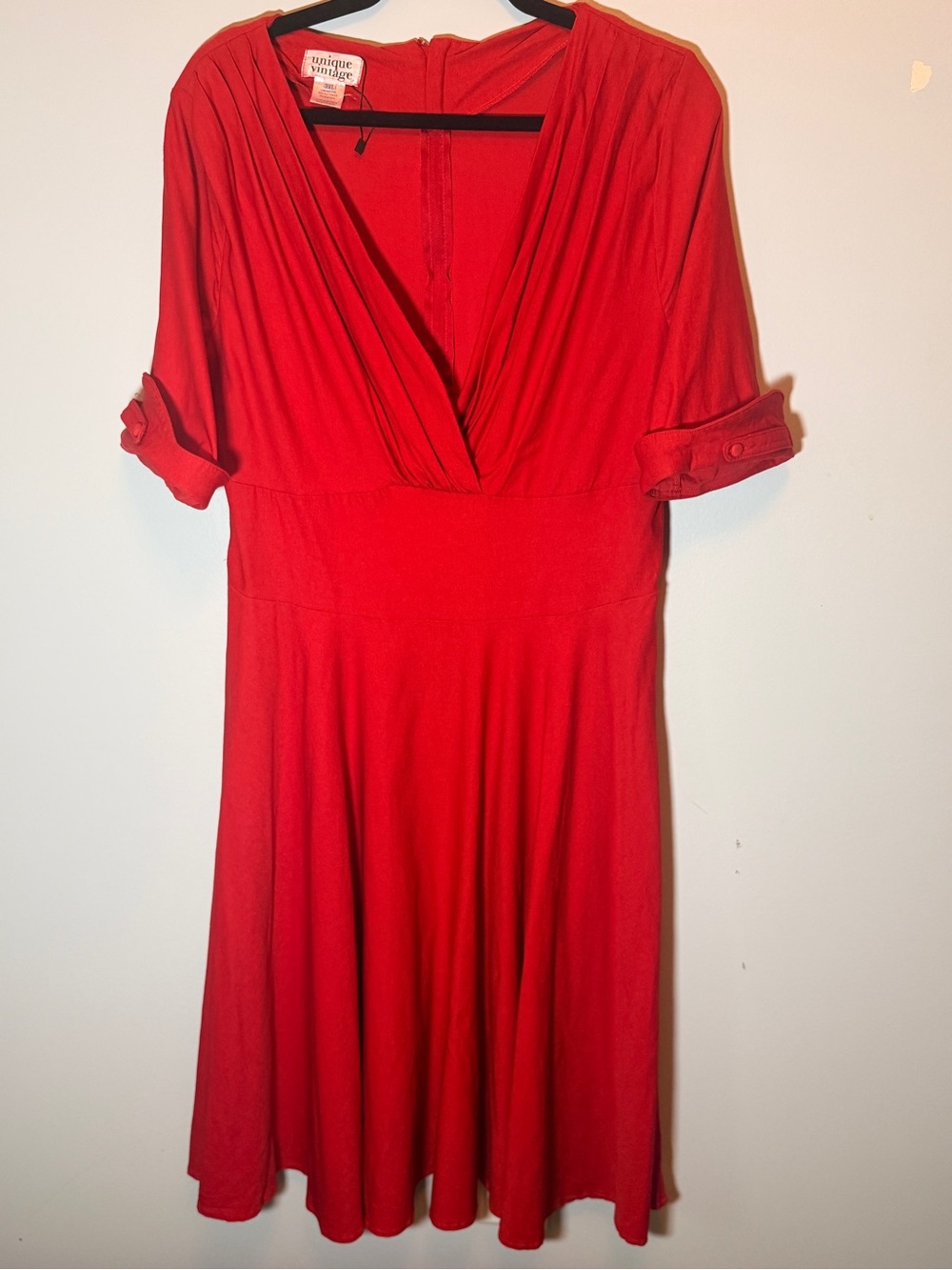 Unique Vintage Red Fit-and-Flare Dress Jacket
